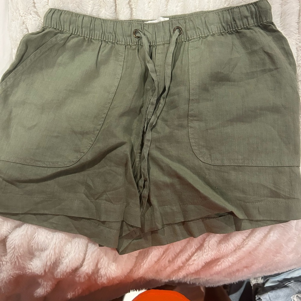 Army green shorts